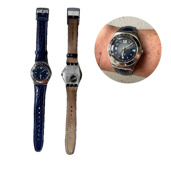 Swatch vintage Irony SUNDOWN SOLID stainless steel unisex watch with two bands - Picture 3 of 7